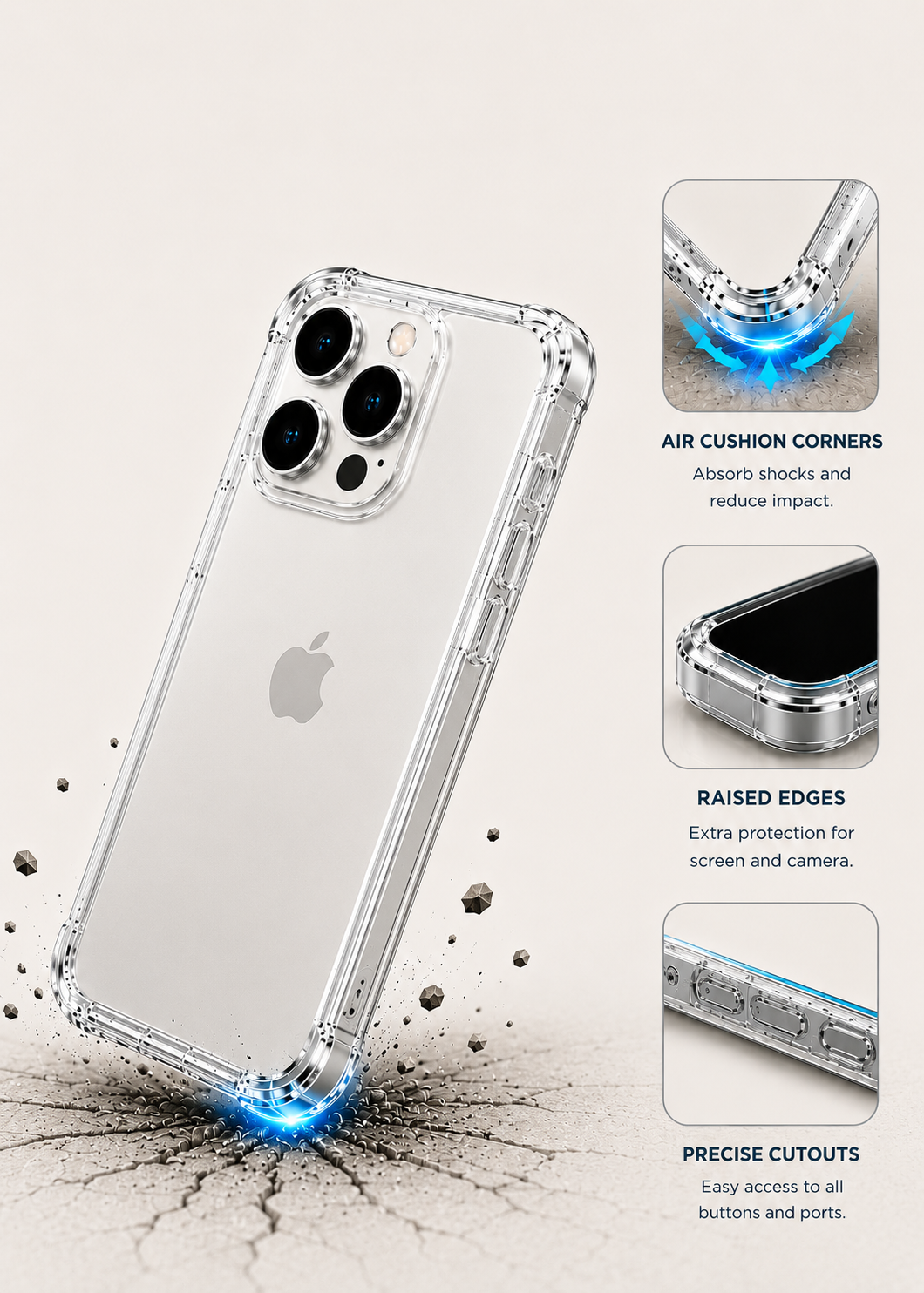 Transparent Air Cushion iPhone Cases