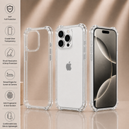 Air Cushion Transparent Case for iPhone X to iPhone 17 Pro Max | Shockproof Clear TPU Cover