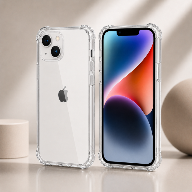 iPhone 14 Series Air Cushion Shockproof Case – Transparent Protective Cover for iPhone 14/ 14 Plus / 14 Pro / 14 Pro Max