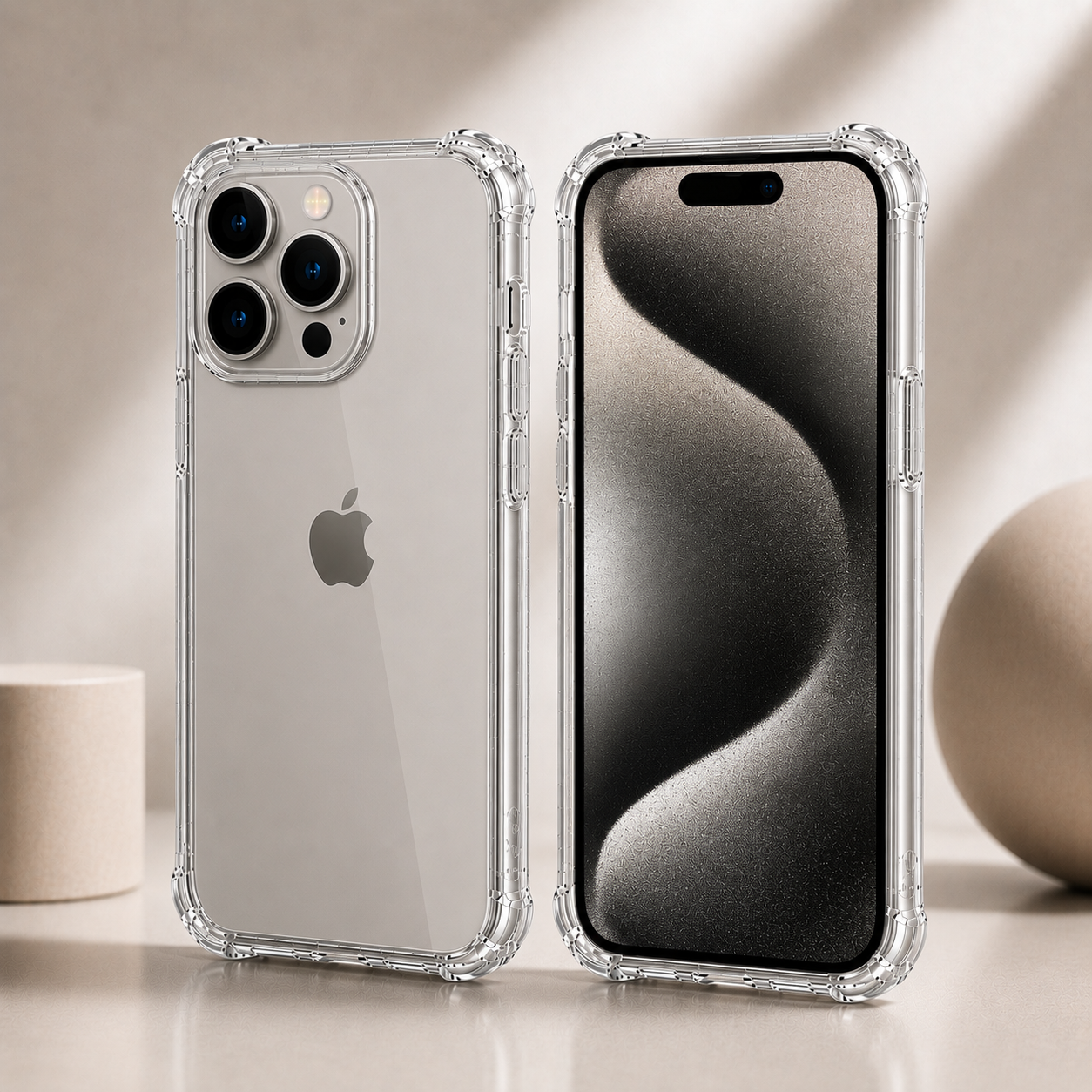 iPhone 15 Series Air Cushion Shockproof Case – Transparent Protective Cover for iPhone 15/ 15 Plus / 15 Pro / 15 Pro Max