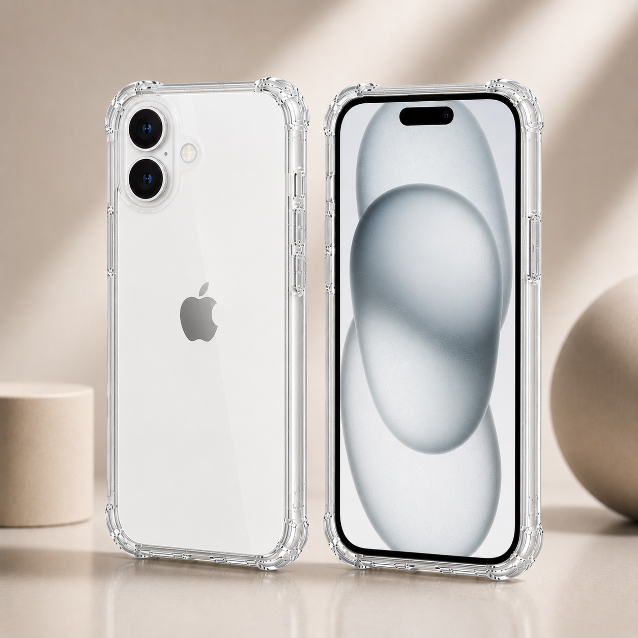 iPhone 16 Series Air Cushion Shockproof Case – Transparent Protective Cover for iPhone 16/ 16 Plus / 16 Pro / 16 Pro Max / 16e