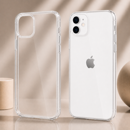 Phone 12 Series Crystal Clear Silicone Case – Transparent Protective Cover for iPhone 12 / 12 Pro / 12 Pro Max /12 Mini