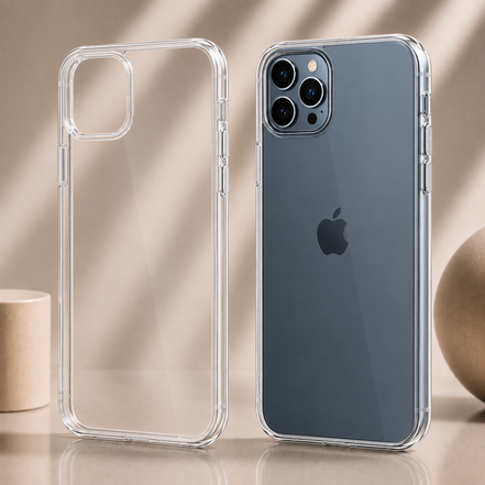 Phone 12 Series Crystal Clear Silicone Case – Transparent Protective Cover for iPhone 12 / 12 Pro / 12 Pro Max /12 Mini