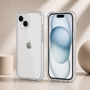 iPhone 15 Series Air Cushion Shockproof Case – Transparent Protective Cover for iPhone 15/ 15 Plus / 15 Pro / 15 Pro Max