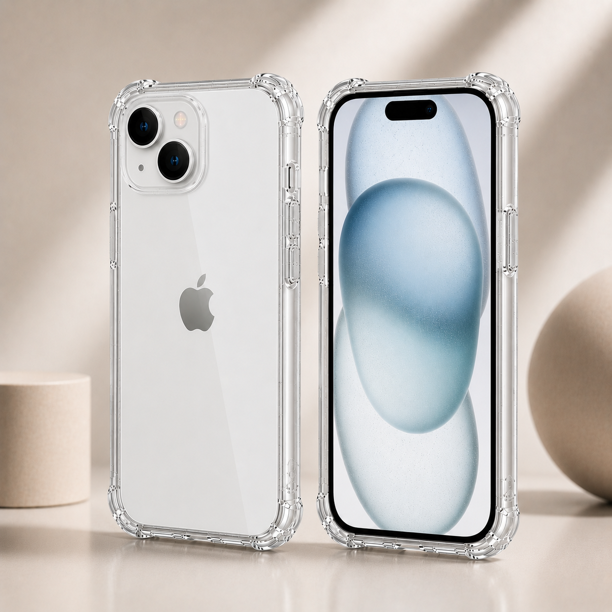 iPhone 15 Series Air Cushion Shockproof Case – Transparent Protective Cover for iPhone 15/ 15 Plus / 15 Pro / 15 Pro Max