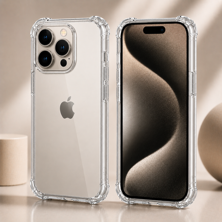 iPhone 16 Series Air Cushion Shockproof Case – Transparent Protective Cover for iPhone 16/ 16 Plus / 16 Pro / 16 Pro Max / 16e