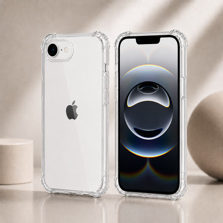 iPhone 16 Series Air Cushion Shockproof Case – Transparent Protective Cover for iPhone 16/ 16 Plus / 16 Pro / 16 Pro Max / 16e