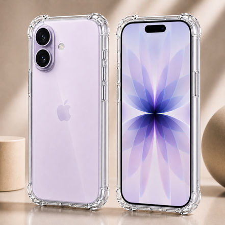 Air Cushion Transparent Case for iPhone X to iPhone 17 Pro Max | Shockproof Clear TPU Cover