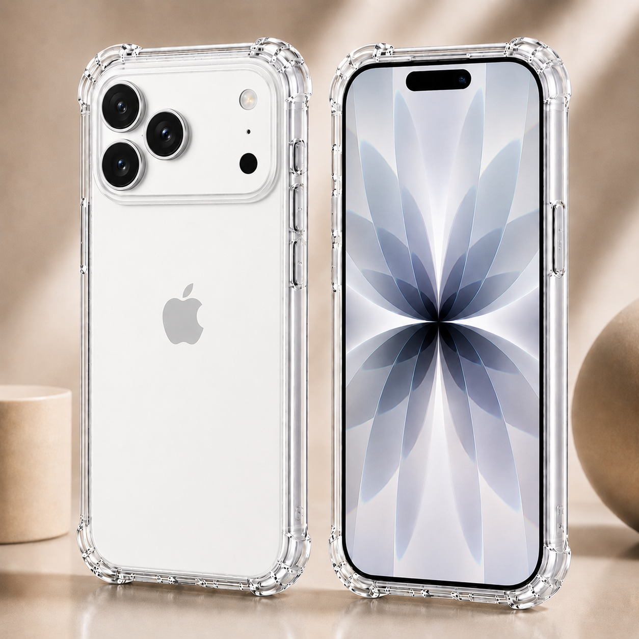 Air Cushion Transparent Case for iPhone X to iPhone 17 Pro Max | Shockproof Clear TPU Cover