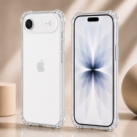 Air Cushion Transparent Case for iPhone X to iPhone 17 Pro Max | Shockproof Clear TPU Cover