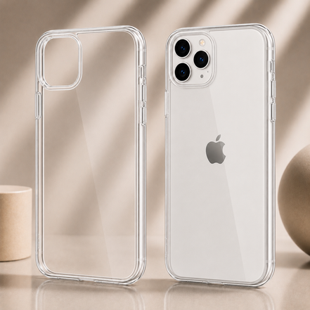 Phone 11 Series Crystal Clear Silicone Case – Transparent Protective Cover for iPhone 11 / 11 Pro / 11 Pro Max