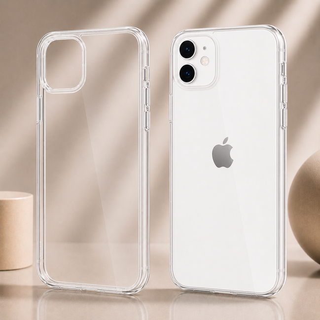Phone 12 Series Crystal Clear Silicone Case – Transparent Protective Cover for iPhone 12 / 12 Pro / 12 Pro Max /12 Mini