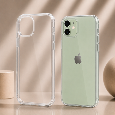 Phone 12 Series Crystal Clear Silicone Case – Transparent Protective Cover for iPhone 12 / 12 Pro / 12 Pro Max /12 Mini