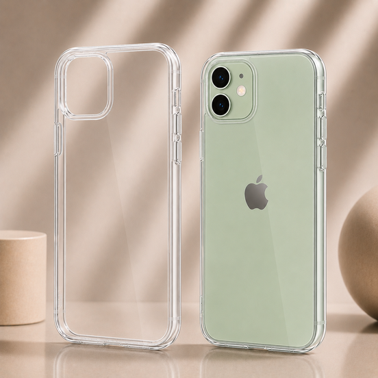 Phone 12 Series Crystal Clear Silicone Case – Transparent Protective Cover for iPhone 12 / 12 Pro / 12 Pro Max /12 Mini