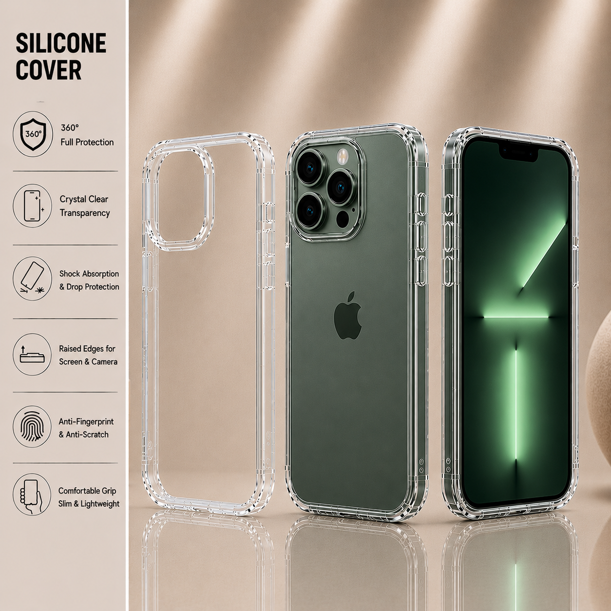 Premium Silicone Case for iPhone X to iPhone 17 Pro Max | Soft Protective Cover
