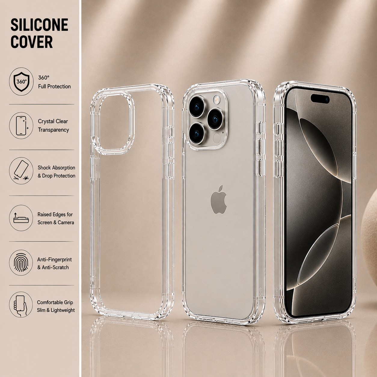 Premium Silicone Case for iPhone X to iPhone 17 Pro Max | Soft Protective Cover