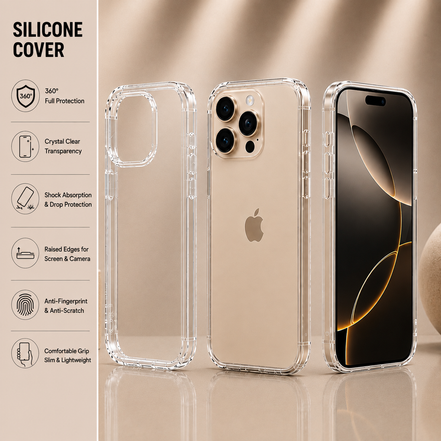 Premium Silicone Case for iPhone X to iPhone 17 Pro Max | Soft Protective Cover