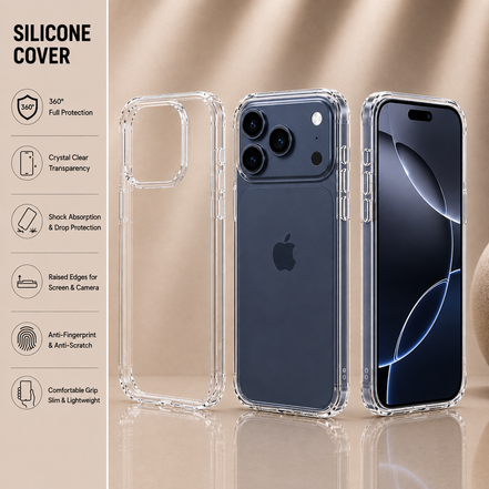 Premium Silicone Case for iPhone X to iPhone 17 Pro Max | Soft Protective Cover